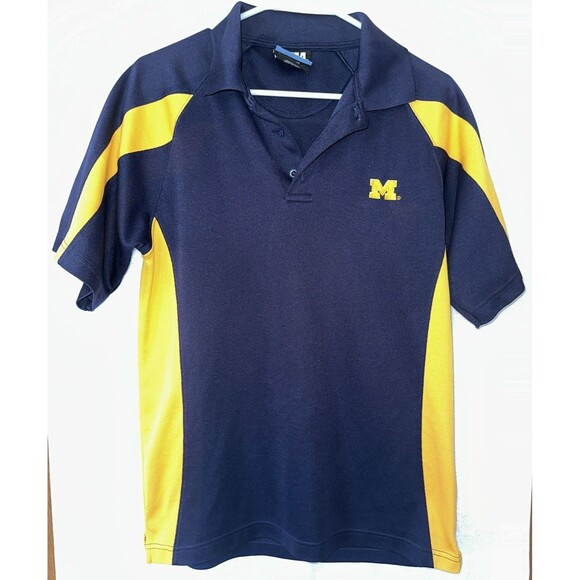 VTG Starter Michigan Wolverines Polo Shirt Mens XL Blue Golf Football Classic - Picture 1 of 5